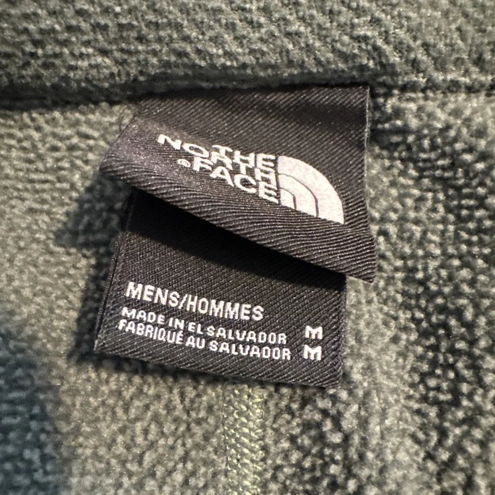 The North Face Men's M 1/4 Zip Pullover Sweater Green Outdoor Hiking Fleece